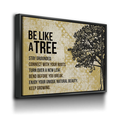 Be Like A Tree Keep Growing Canvas Wall Art, Motivational Decor