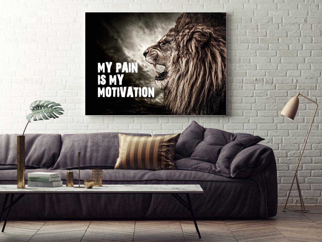 My Pain Is My Motivation Gym Canvas Wall Art