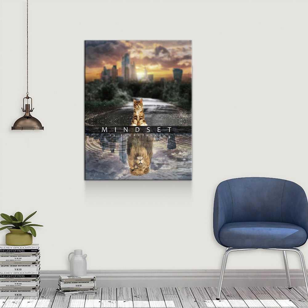 Mindset Is Everything Motivational Canvas