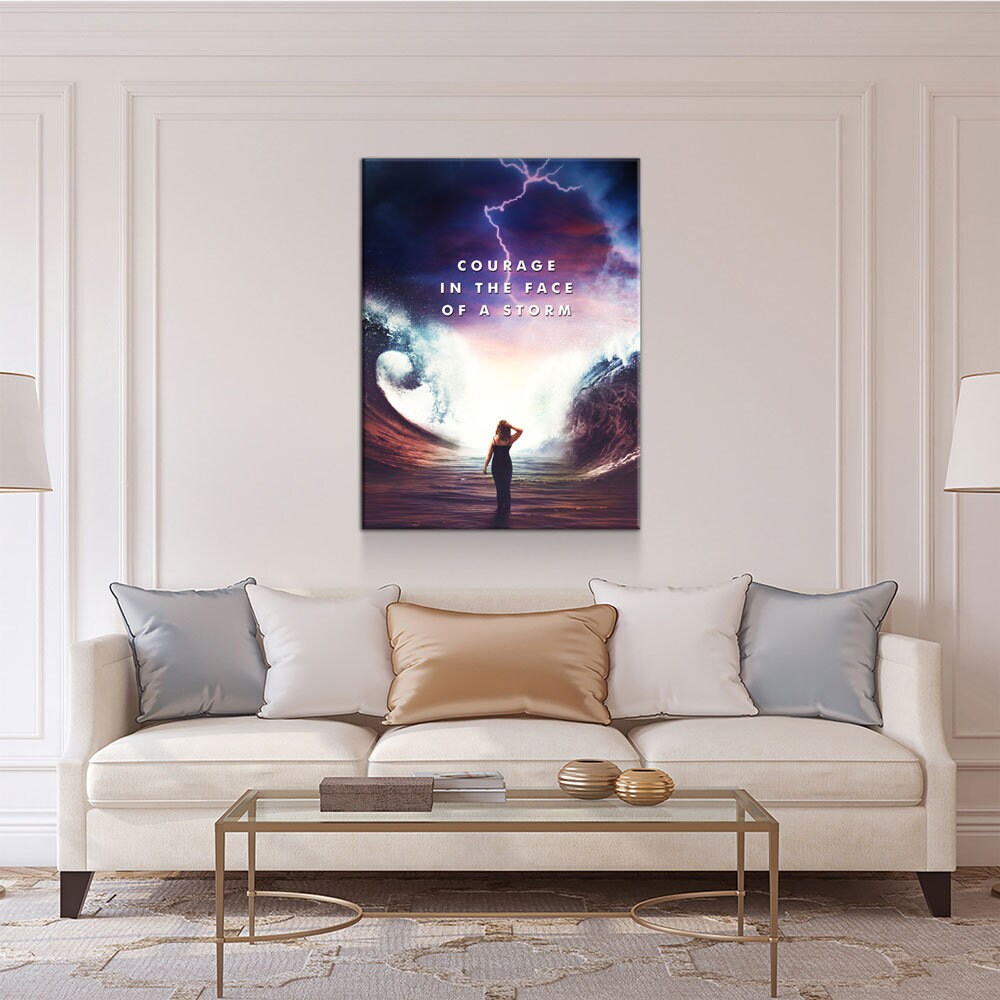 Courage In The Face Of A Storm Canvas Wall Art