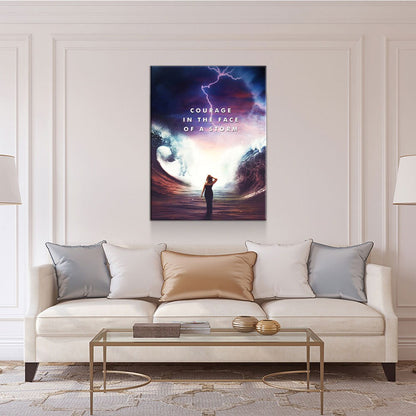 Courage In The Face Of A Storm Canvas Wall Art