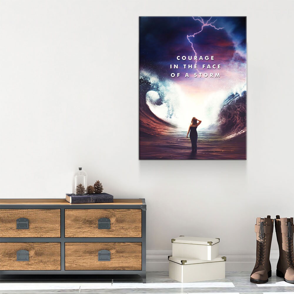 Courage In The Face Of A Storm Canvas Wall Art