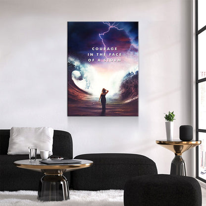 Courage In The Face Of A Storm Canvas Wall Art