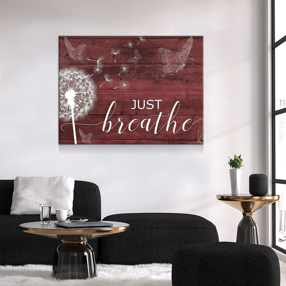 Just Breathe Canvas Wall Art, Romantic Bedroom Decor