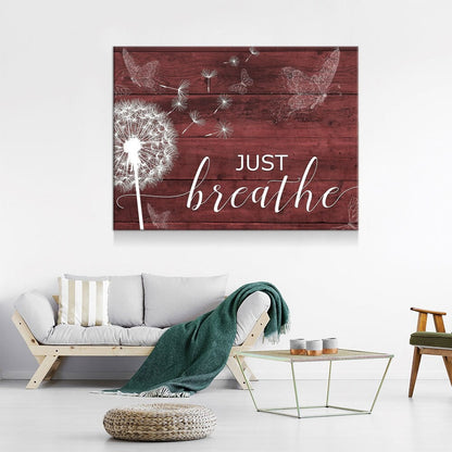 Just Breathe Canvas Wall Art, Romantic Bedroom Decor