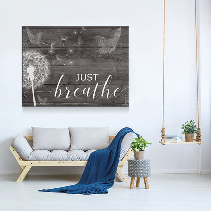 Just Breathe Canvas Wall Art, Romantic Bedroom Decor