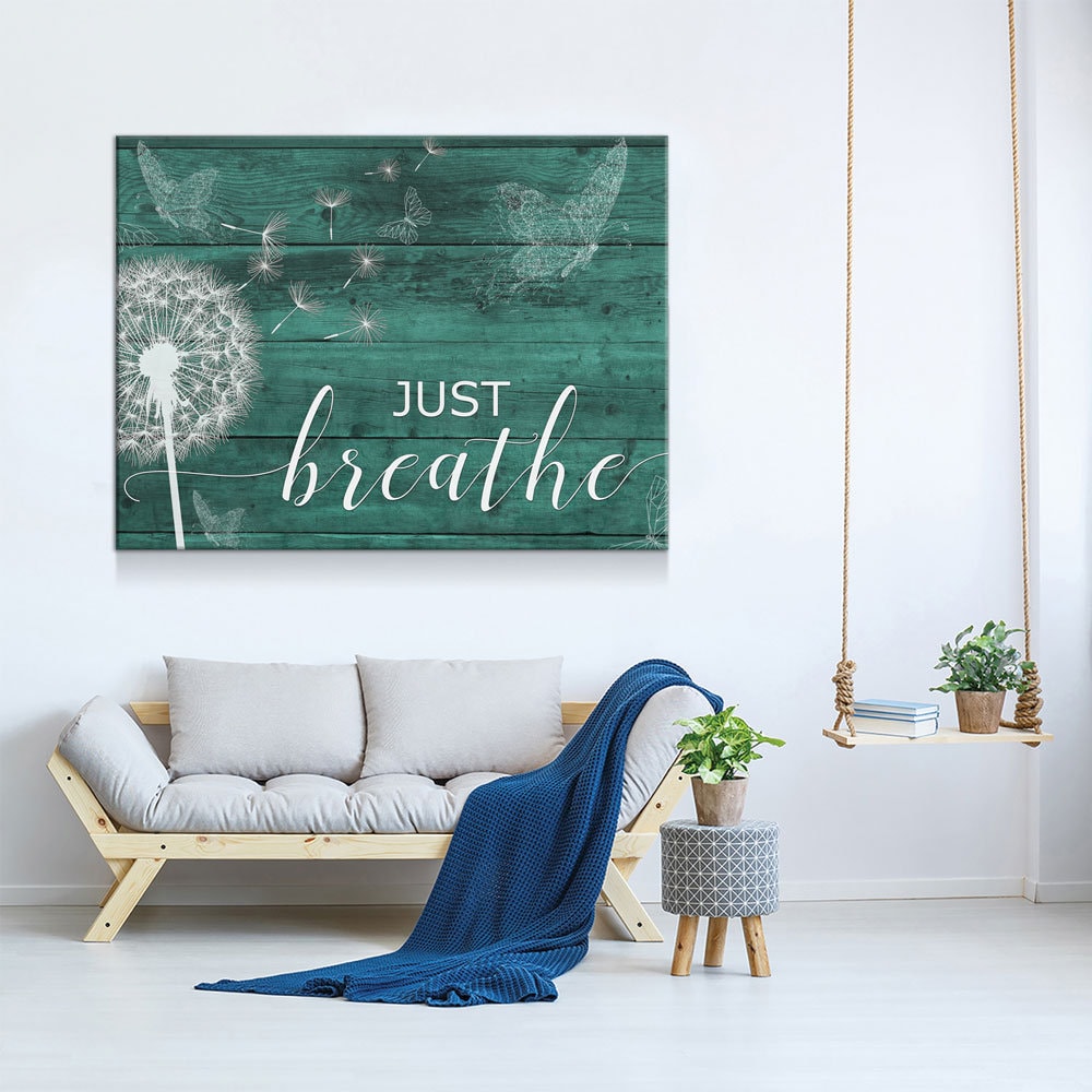 Just Breathe Canvas Wall Art, Romantic Bedroom Decor