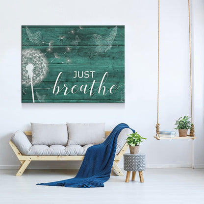 Just Breathe Canvas Wall Art, Romantic Bedroom Decor