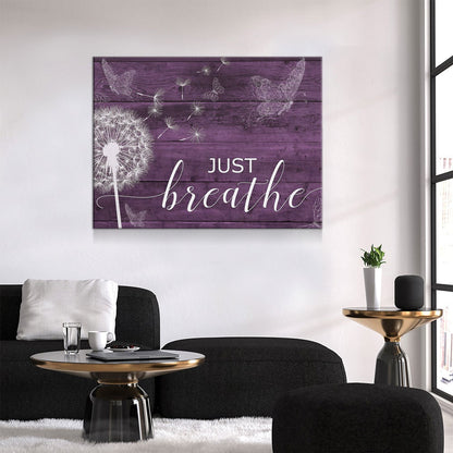 Just Breathe Canvas Wall Art, Romantic Bedroom Decor
