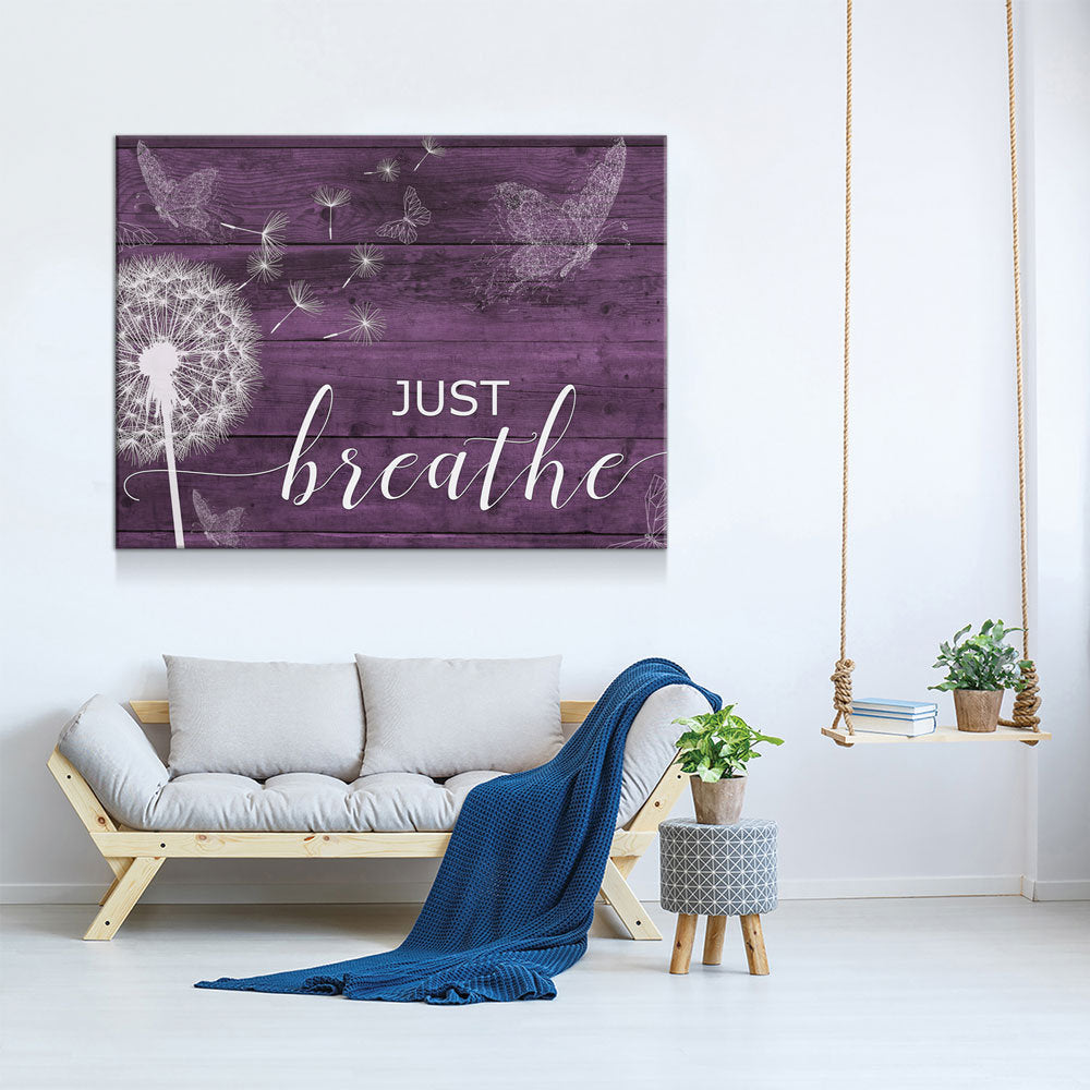 Just Breathe Canvas Wall Art, Romantic Bedroom Decor