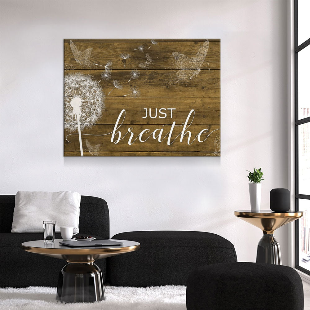 Just Breathe Canvas Wall Art, Romantic Bedroom Decor