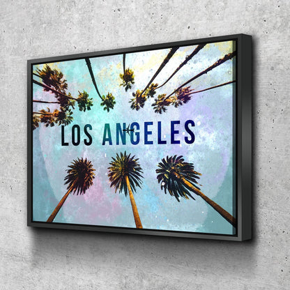 Los Angeles canvas wall art in an apartment