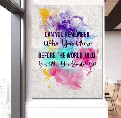 Reflective motivational canvas wall art in a bedroom