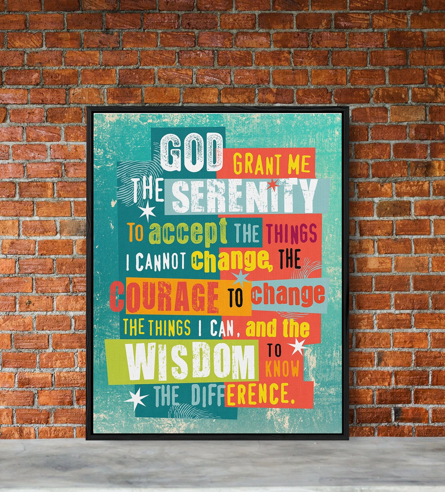 Serenity Prayer Canvas Wall Art