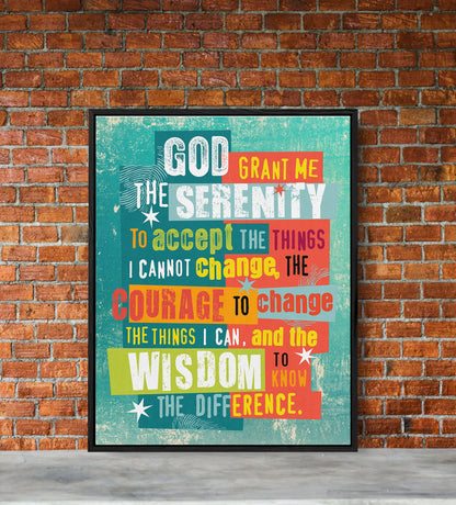 Serenity Prayer Canvas Wall Art