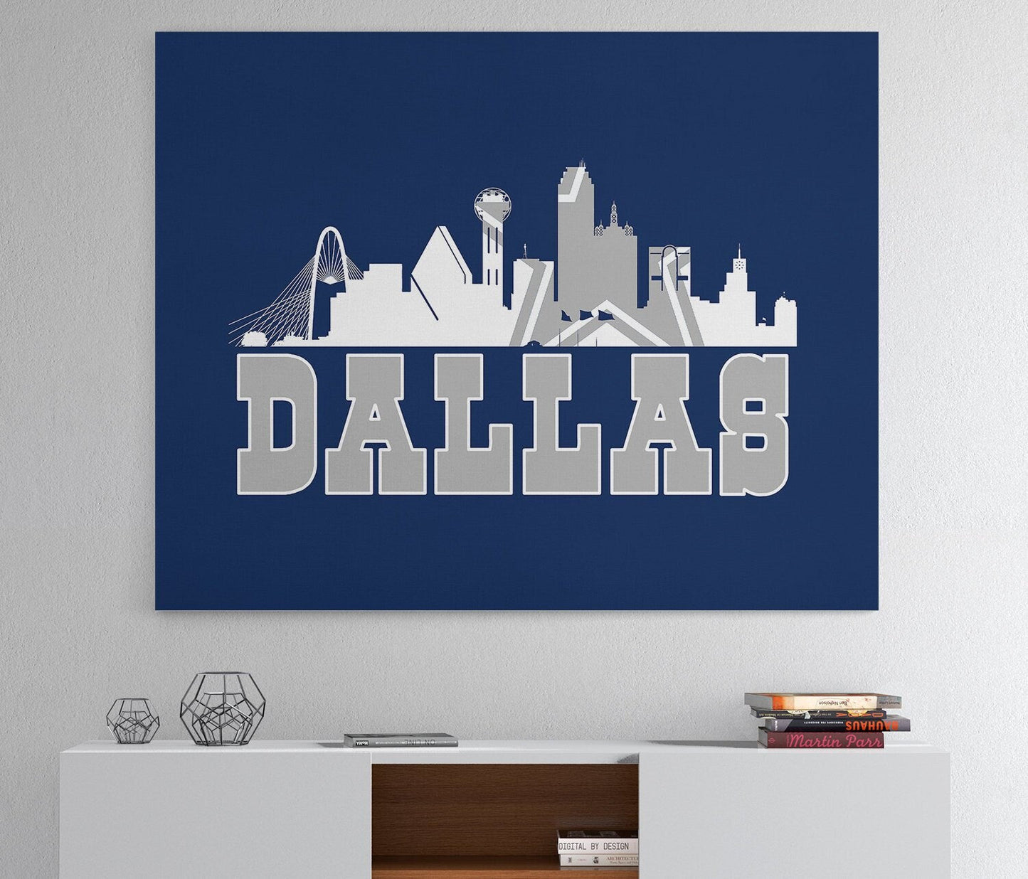 Dallas Texas skyline canvas wall art print