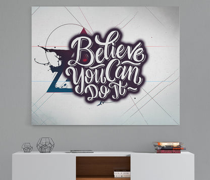 Believe You Can Do It motivational canvas wall art