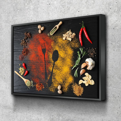 Kitchen Herbs and Spices canvas wall art for kitchen decor