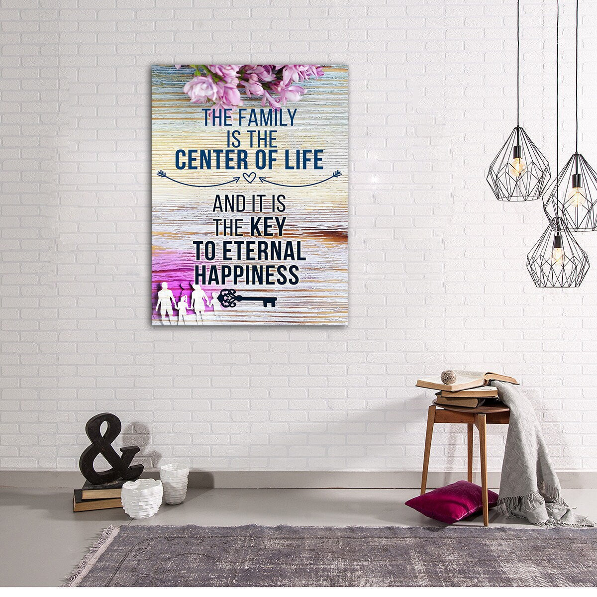 The Family Is The Center Of Life Canvas Art