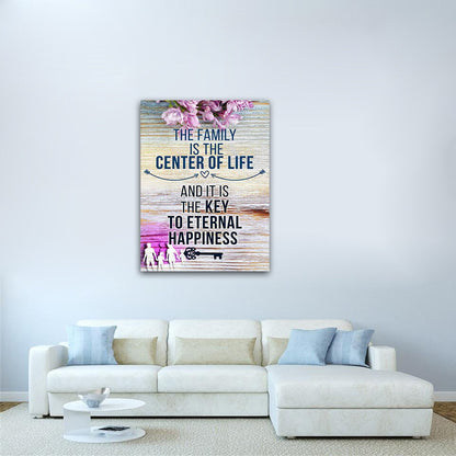 The Family Is The Center Of Life Canvas Art