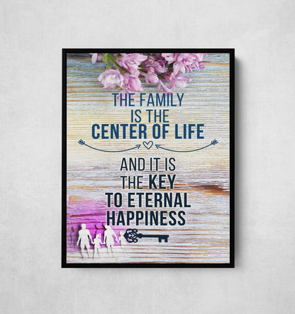 The Family Is The Center Of Life Canvas Art
