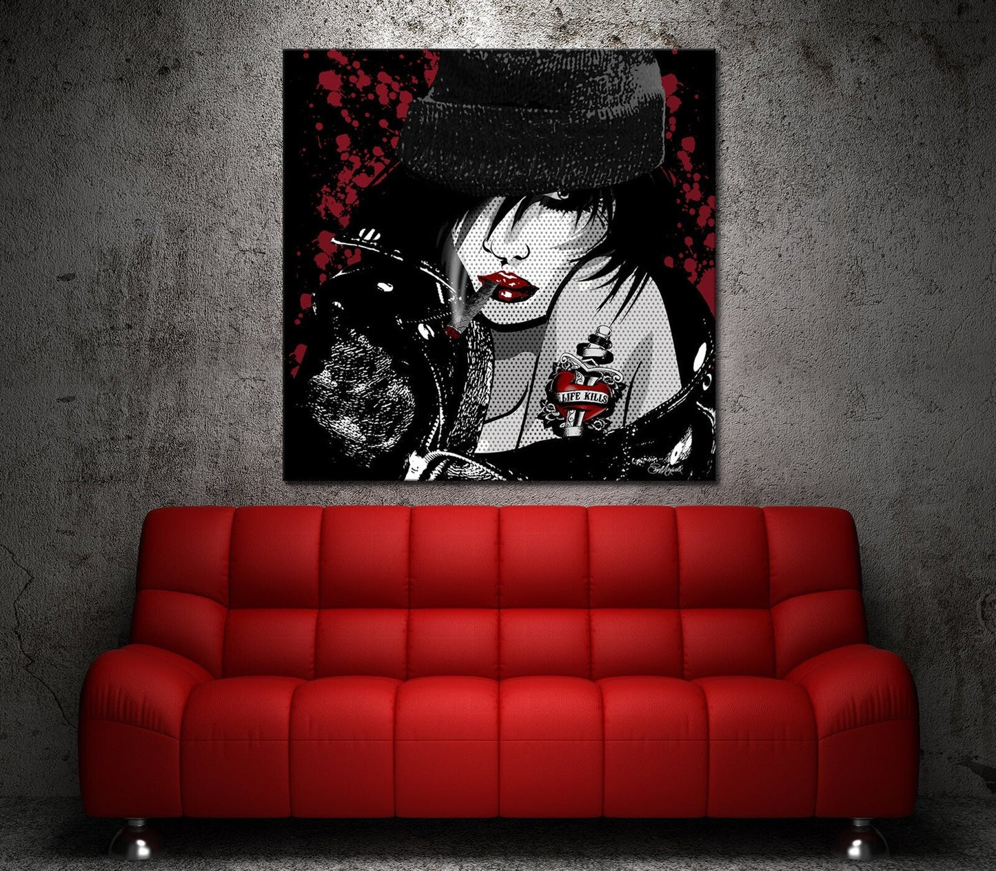 Toxic Girl Pop Art Canvas Wall Art, Retro Pop Culture Decor