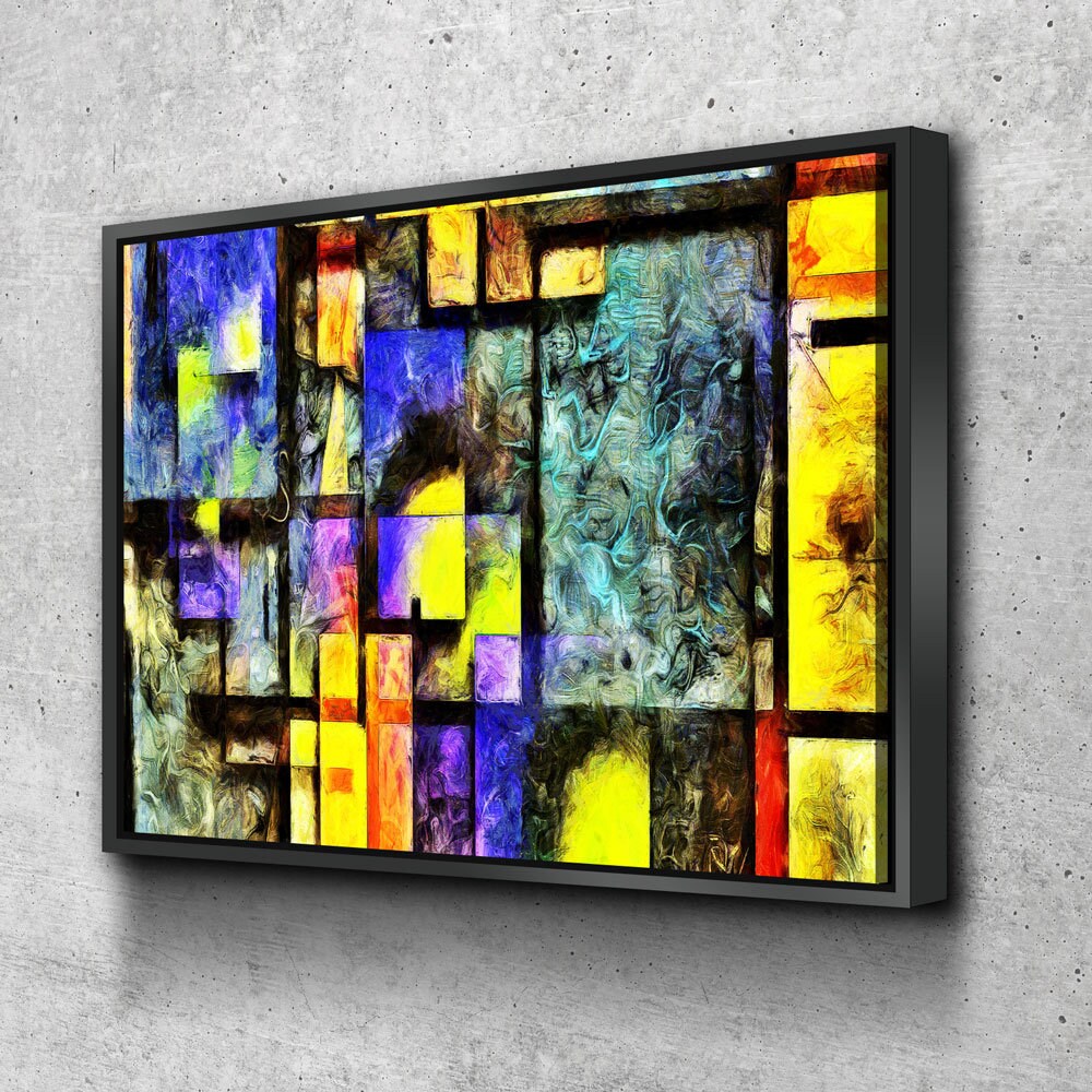 Abstract Visions modern canvas wall art in bold color