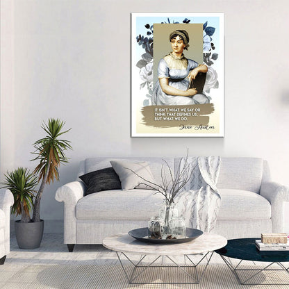 Jane Austen Quote Canvas Wall Art, It Isn't What We Say