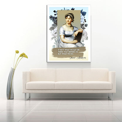 Jane Austen Quote Canvas Wall Art, It Isn't What We Say