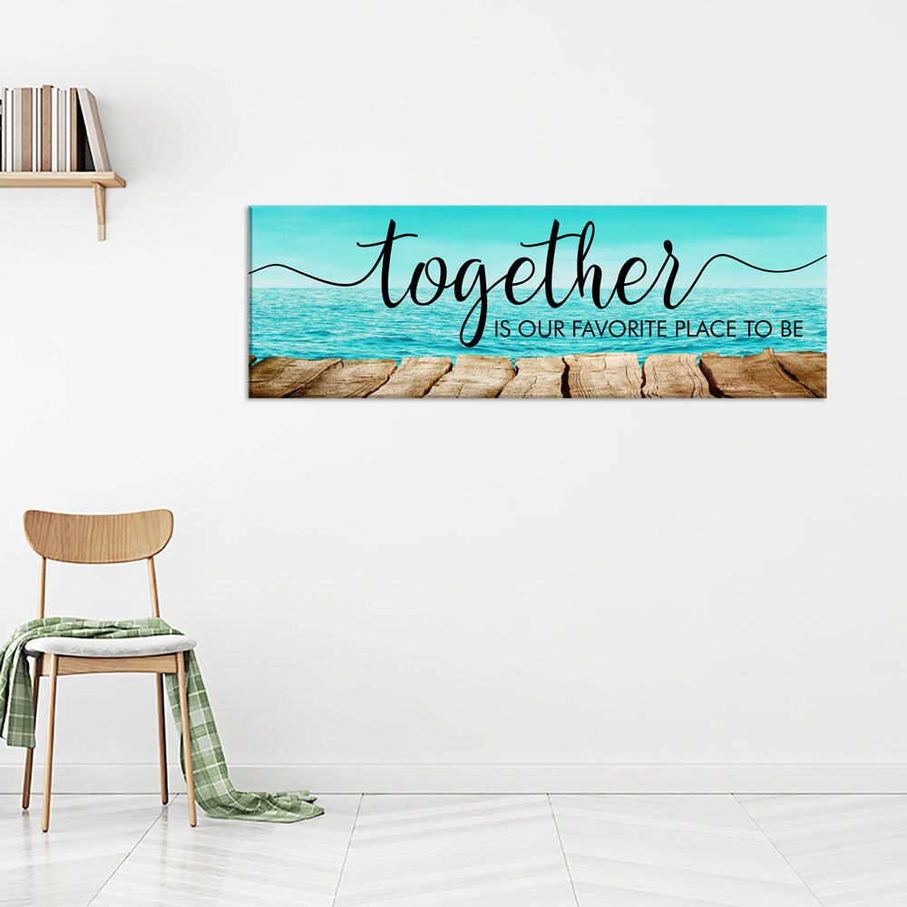 Together Is Our Favorite Place Canvas, Couples Wall Art