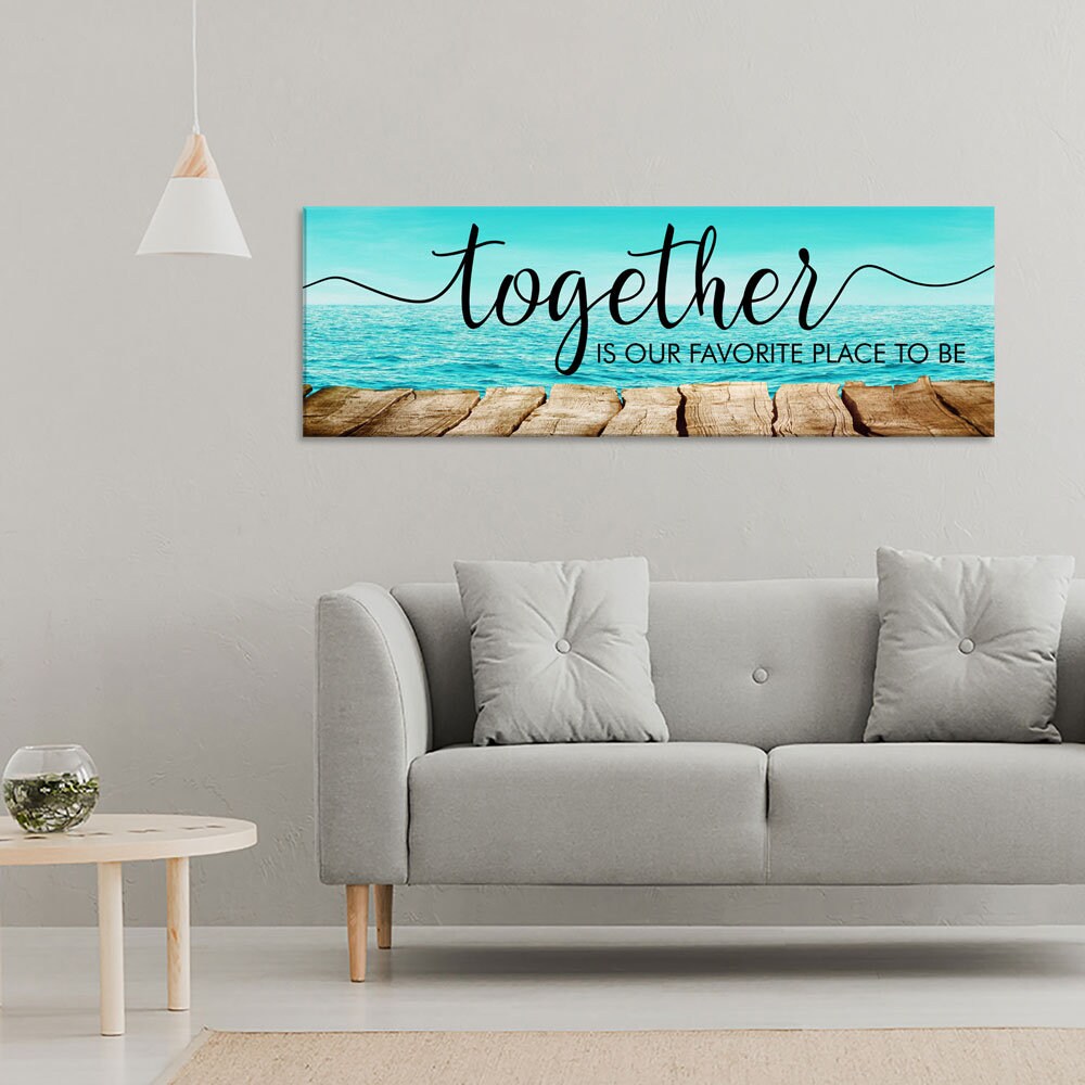 Together Is Our Favorite Place Canvas, Couples Wall Art