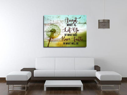 Accept What Is Let Go Motivational Canvas