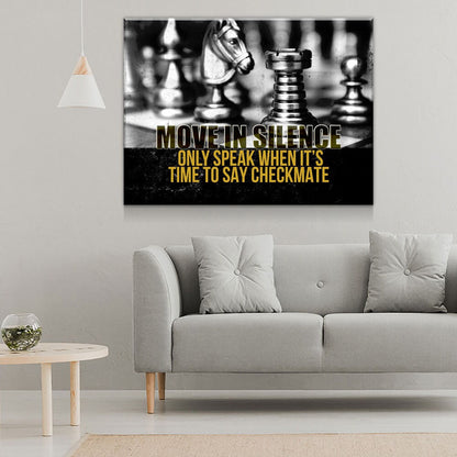 Move In Silence Checkmate Chess Canvas Art
