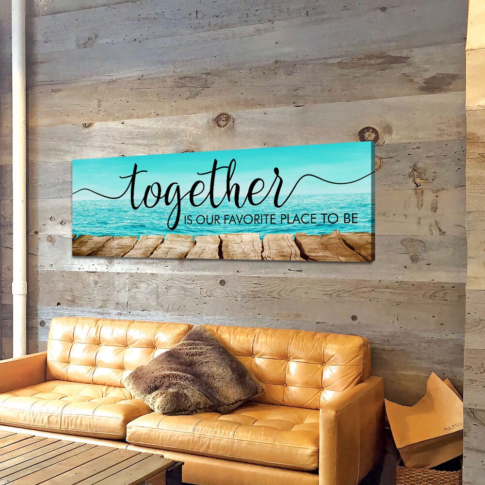 Together Is Our Favorite Place Canvas, Couples Wall Art