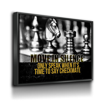 Move In Silence Checkmate Chess Canvas Art