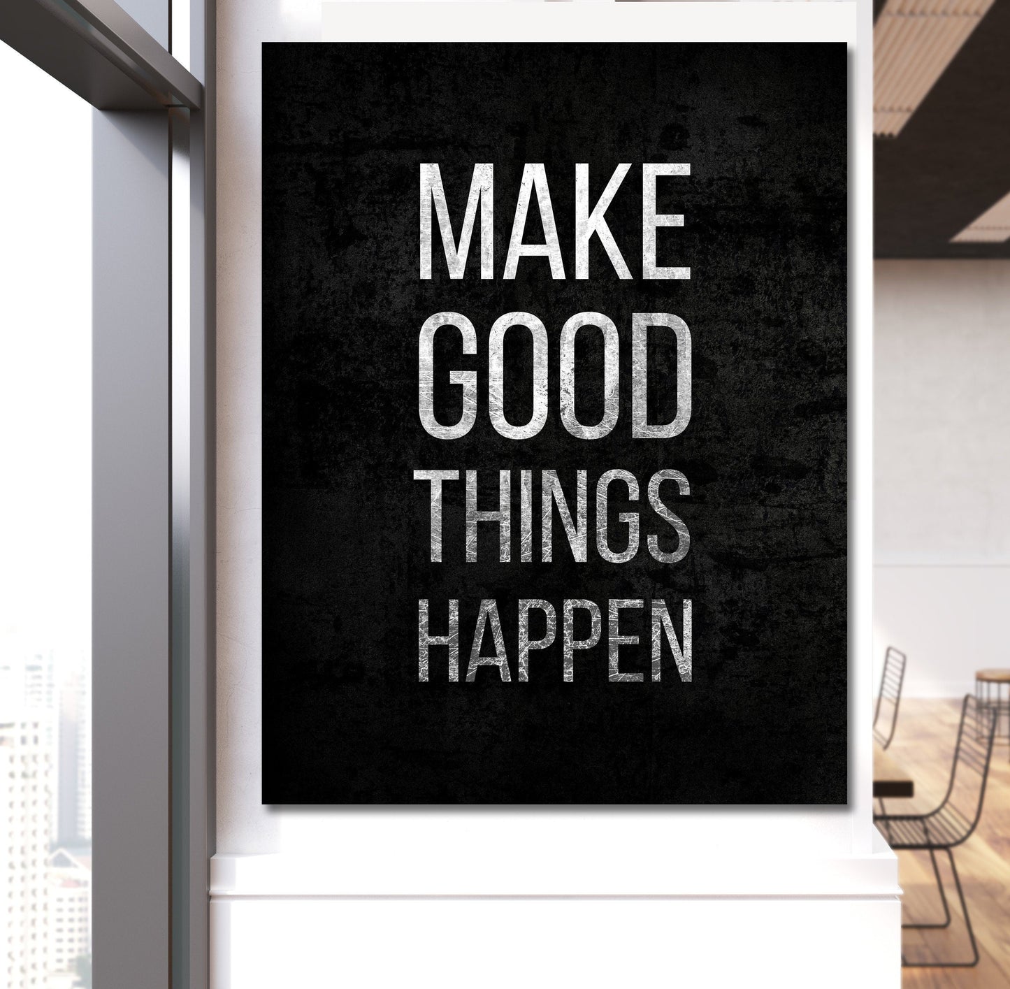 Make Good Things Happen motivational canvas wall art