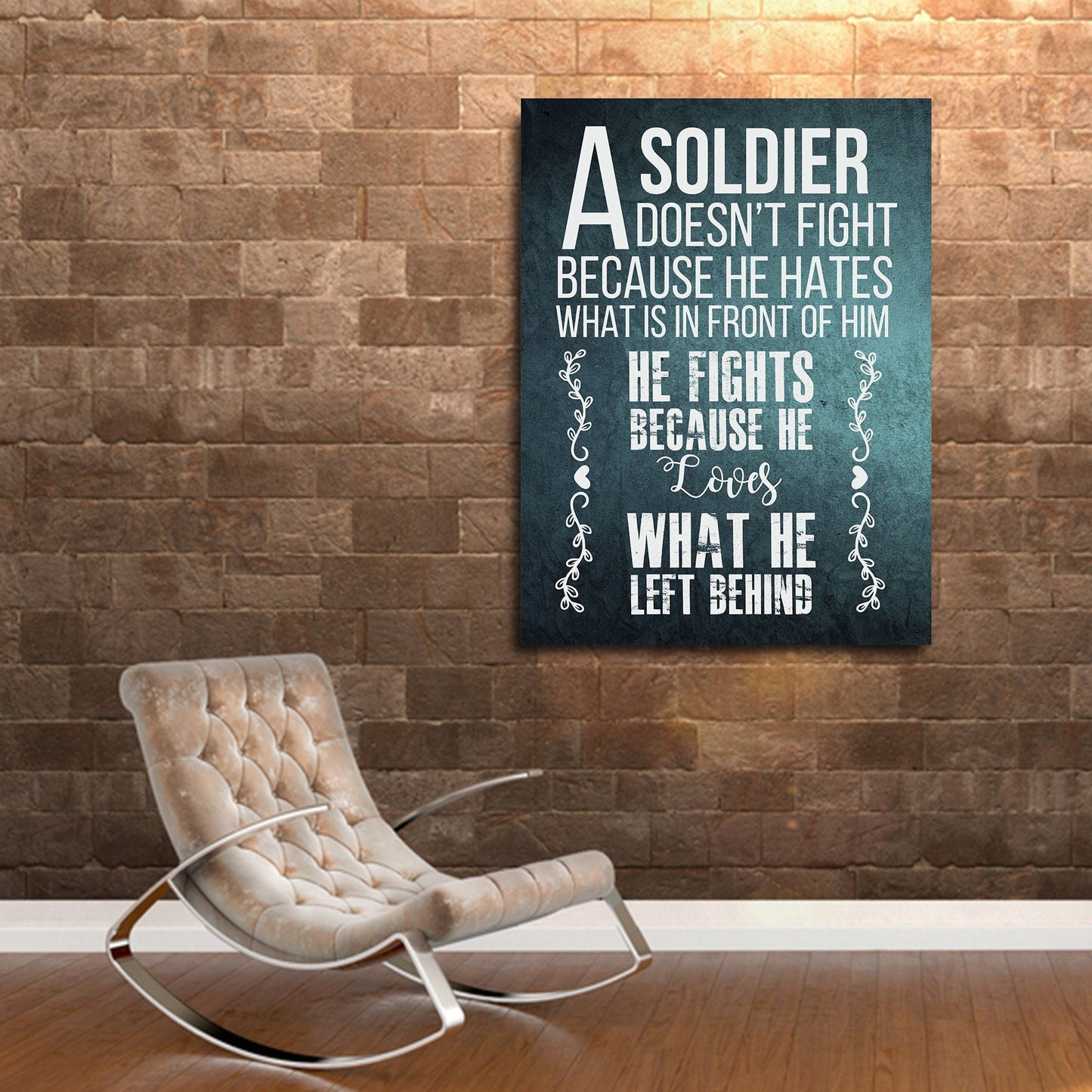 A Soldier Fights For What He Loves Canvas Art