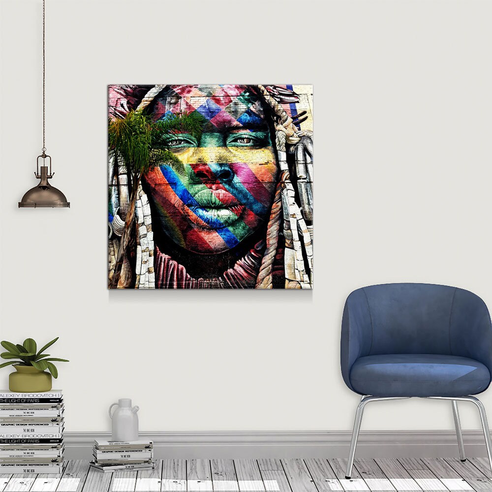 Rio De Janeiro Graffiti Canvas Wall Art, Street Art Decor