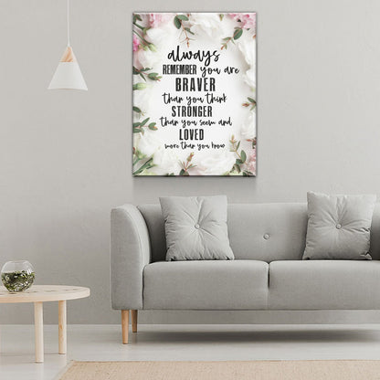 Always Remember You Are Loved Canvas Wall Art