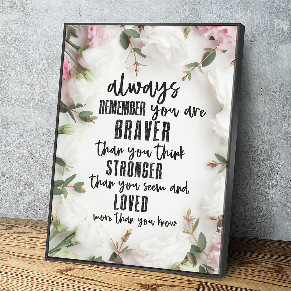 Always remember you are loved canvas print for bedroom wall decor
