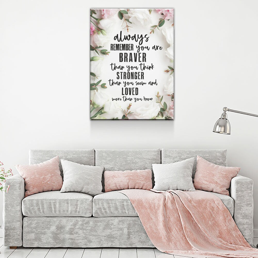 Always Remember You Are Loved Canvas Wall Art