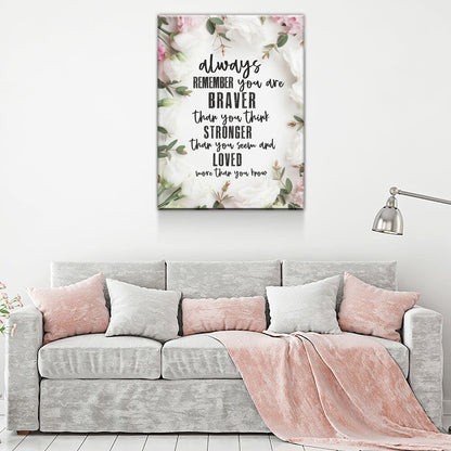 Always Remember You Are Loved Canvas Wall Art