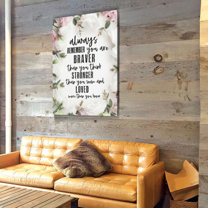 Always Remember You Are Loved Canvas Wall Art