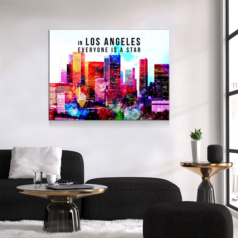 In Los Angeles Everyone Is A Star Canvas Wall Art
