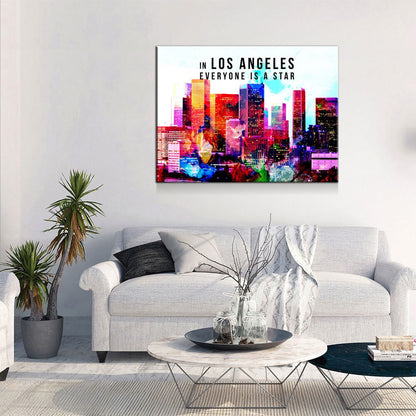 In Los Angeles Everyone Is A Star Canvas Wall Art