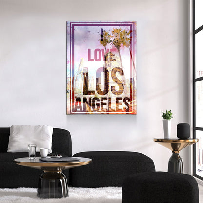 I Love Los Angeles Canvas Wall Art