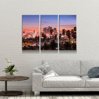 Los Angeles 3-Piece Canvas Wall Art Set, California Print