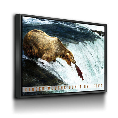 Closed Mouths Don't Get Feed Canvas Wall Art