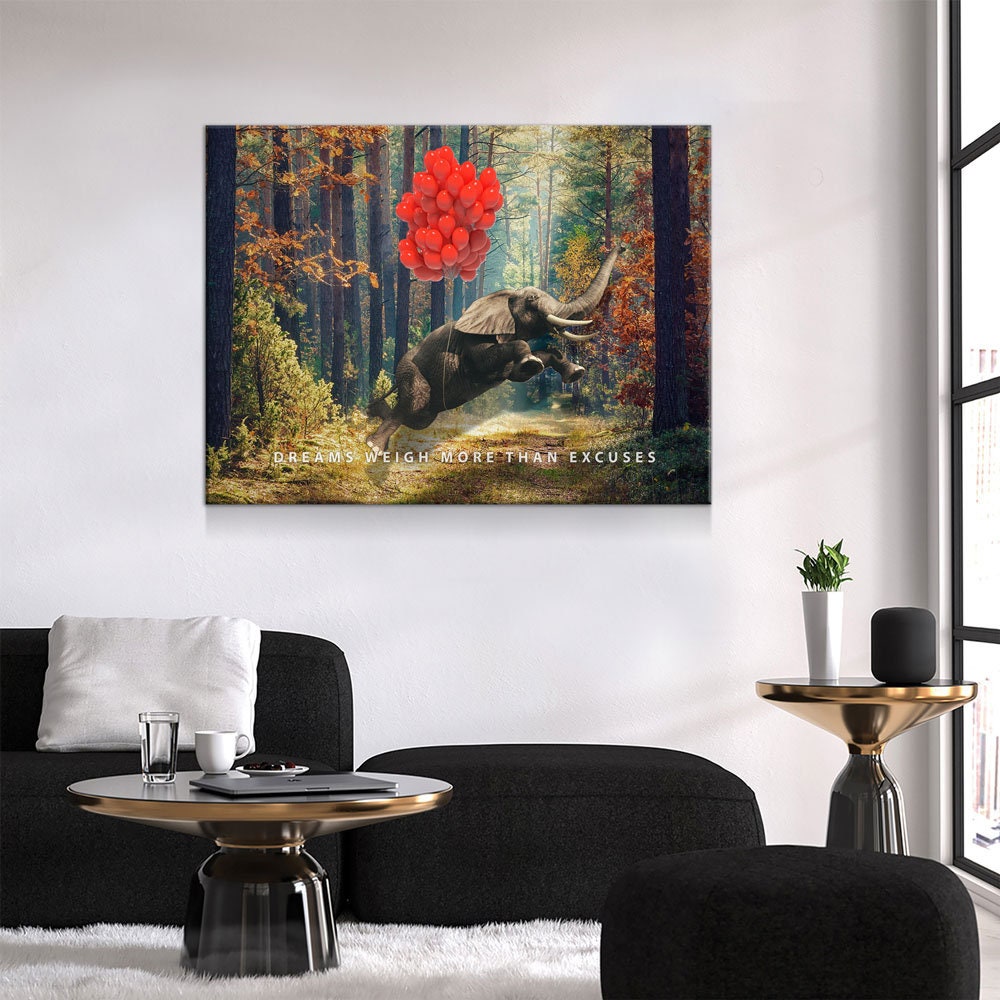Dreams Weigh More Than Excuses Motivational Canvas Art