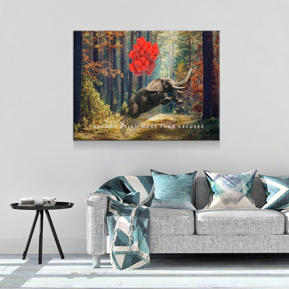 Dreams Weigh More Than Excuses Motivational Canvas Art